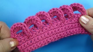 Crochet border Декоративная кайма крючком   урок вязания 381