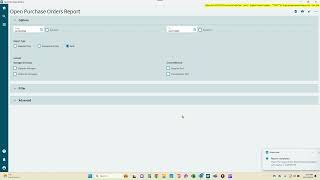 Epicor Purchase - Open PO Report