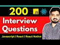 200 Javascript ,React & React Native Interview Questions Sheet | Engineer Codewala