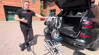 Getting your folding electric wheelchair into the car - our smart lifter pro