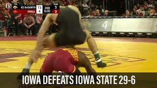 Wrestling Recap: Iowa Defeats Iowa State 29-6