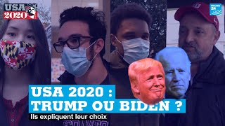 USA 2020 : Trump ou Biden ? Ces Américains expliquent leur choix