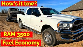 My New RAM 3500 Shocked me - Fuel Economy Hauling Cars - Better Than the TRX?