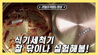 [SKmagic] 식기세척기 잘 닦이나 실험해봤다!! (리얼 조작 없는 영상)