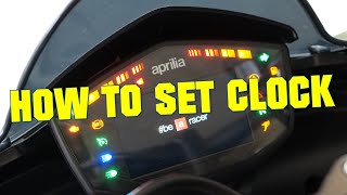 APRILIA RS660 / TUONO 660 - HOW TO SET CLOCK