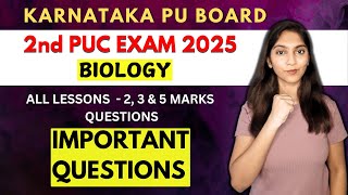 2nd PUC Biology Important Questions 2025 @BotanyBloom5