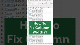 How To Fix Column Widths in Excel? [Autofit Column Width]