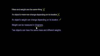 Weight and Mass