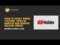 How to embed youtube videos in any site | Remove related videos and youtube branding from videos