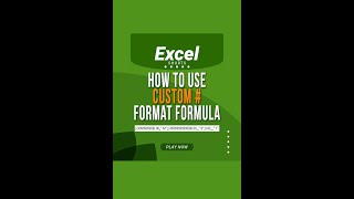 Custom Number Formula for Large Data in Excel | Excel | Tutorials | Youtube Shorts #shorts #short