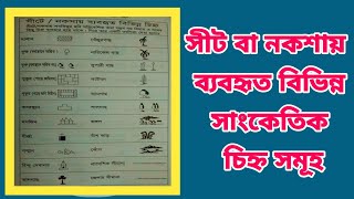 সীট বা নকশায় ব্যবহৃত বিভিন্ন সাংকেতিক চিহ্ন সমূহ।