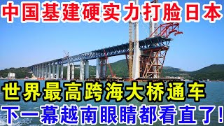 中国基建硬实力打脸日本，世界最高跨海大桥通车，下一幕越南眼睛都看直了！