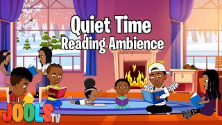 Calm Fireplace Background Reading Ambience | Classroom Background Noise