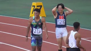 決勝  部門A男子100m  エコパトラックゲームズ陸上2023