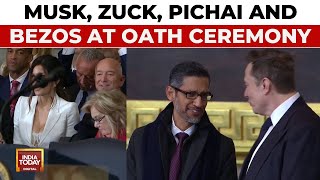 Trump Inauguration: Elon Musk, Sundar Pichai, Jeff Bezos And Mark Zuckerberg At Trump Oath Ceremony