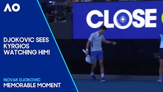 Novak Djokovic Spots Nick Kyrgios in Commentary Box! | Australian Open 2024