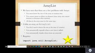 Java I Chapter 7 Class 3 Part 3 ArrayLists