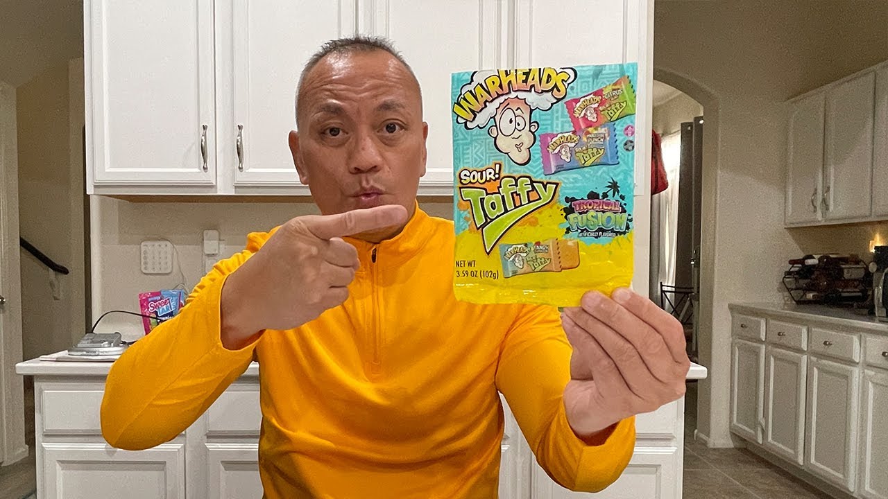рџ Asmr Warheads Sour Taffy Candy 3 Tropical Flavors And Eating