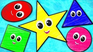 Five Little Shapes | Crayons Nursery Rhymes | Kids Songs | Baby Rhymes
