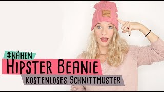 Hipsterbeanie kostenloses Schnittmuster für Bündchen Mütze //delari