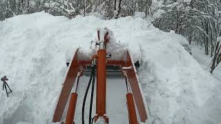 タイヤショベルの除雪３７🌈 1月2日の積雪50センチ行くよ