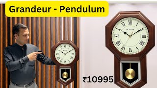 NEW ARRIVAL Titan Classic Grandeur - Wooden Pendulum Clock- 52 cm x 31 cm (Large) W0092WM01 ₹10995