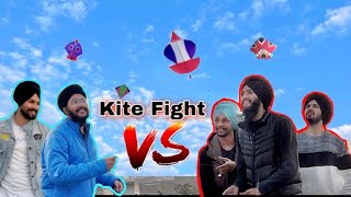 Kite Fight🪁 With Friends || ਆਈ ਬੋਹ😝