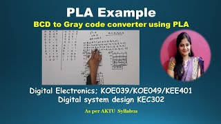 PLA example | BCD to gray code converter using PLA | Programmable logic array