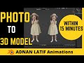 how to convert photo into 3d model in blender || 2d image to 3d model blender