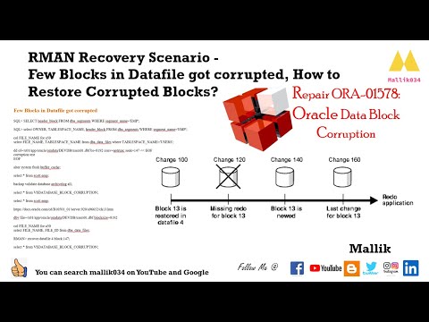 RMAN Recovery Scenario - Few Blocks in Datafile got corrupted - How to Restore Corrupted Blocks?