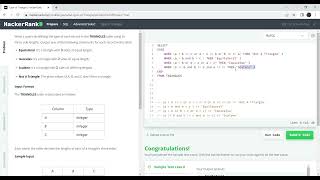 HackerRank SQL ||Type of Triangle || SQL Learning