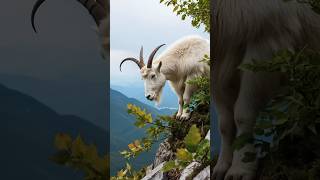 Fearless Mountain Goat: Master of the Edge! 🐐🌄