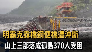 康芮颱風侵襲高雄山區 明霸克露橋鋼便橋遭沖斷－民視新聞