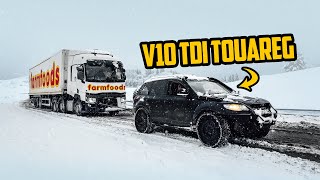 SNOW RECOVERY MISSION! ❄️ V10 TDI VW TOWRIG (TOUAREG)!