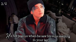 He felt jealous when he saw his sons sleeping in your lap #btsff #jkff #jungkookff