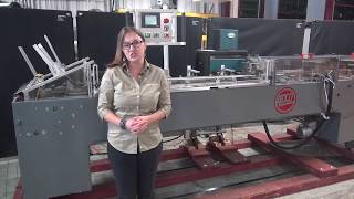 Adco Semi-Auto Horizontal Continuous Motion Hot Melt Glue Cartoner Demonstration