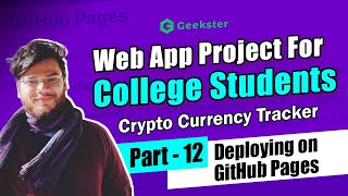 Crypto Tracker Web App - Html CSS Javascript Projects for Beginners - Part 12 (Deploying on GitHub)