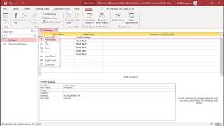 How to Create a Primary Key in MS Access Table - Office 365