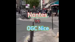 Before match Nantes vs OGC Nice lads PSG (KOB + KSD) attacked bar near the train station with Nancy