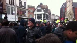 EDL/UAF protests Leicester Feb 2012