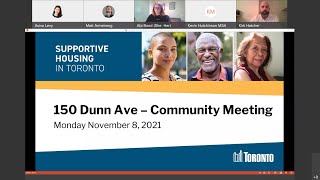 150 Dunn Ave. modular housing community meeting #2: November 8, 2021