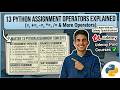 13 Python Assignment Operators Explained | =,+=,-=,*=, /= Operators in Python | Udemy Paid Courses ✅