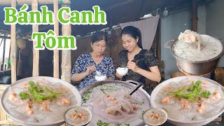 Nấu nồi Bánh Canh Tôm nước cốt dừa theo kiểu miền tây - cách nấu mới cho ra sợi bánh canh dai ngon