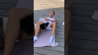 Home Workout and Dog Shenanigans! #dog #dogfunny #funnyanimals #fitness #workout #dogvideos #girl