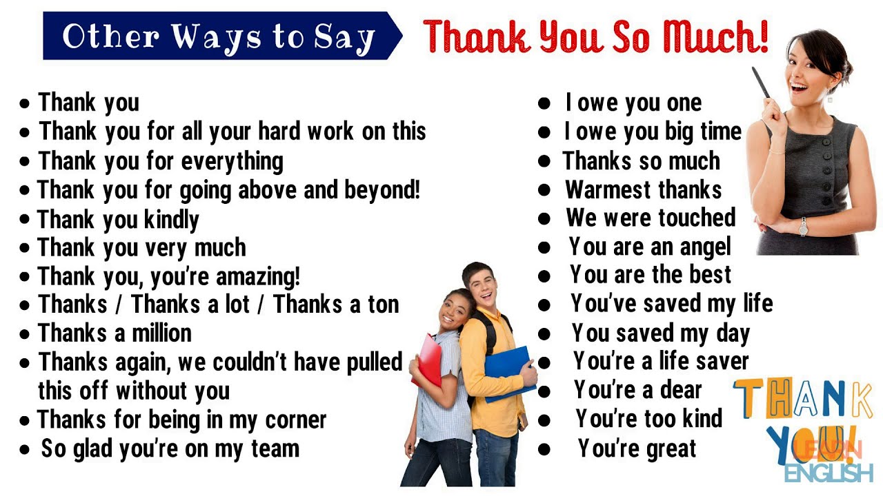 Learn 45+ Useful Ways To Say THANK YOU | Speak English Like A Native ...