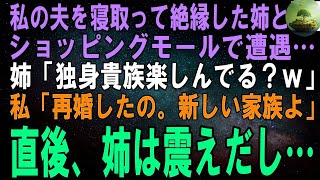 【スカッと総集編】私の夫を寝取って絶縁した姉とショッピングモールで遭遇…姉「独身貴族楽しんでる？ｗ」私「再婚したわ。今の夫と娘を紹介するわね」直後、姉は真っ赤になって震え