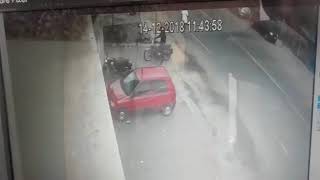 Cctv footage. accident in virajpet