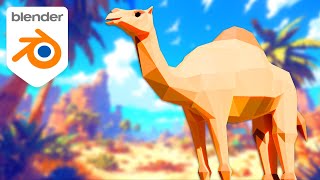 Low Poly Camel in Blender 4.0 Tutorial | By Malikose Studio