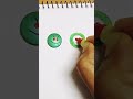 satisfying emoji drawing 🟢😡 shorts drawing art emoji youtubeshorts trending viral yt smiley