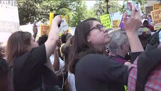 Demonstrators protest 'heartbeat' abortion law at Georgia State Capitol